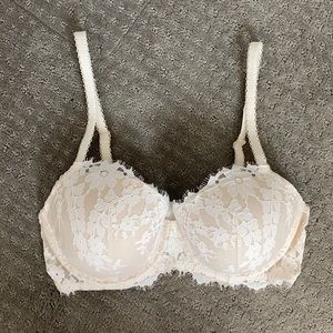 Dream Angels Lined Demi— Cream Lace
